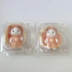 シルバニアファミリー　キラキラくじ　Ｇ賞　ラテネコ　2点セット