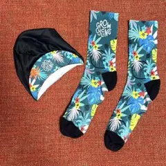 GIANT ジャイアント サイクリングキャップ＆ソックス セット 総柄　自転車