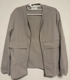 URBAN COLLECTION ノーカラーブルゾン メンズ M グレー 美品のサムネイル