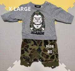 XLARGE 迷彩柄ロンパース サイズ80