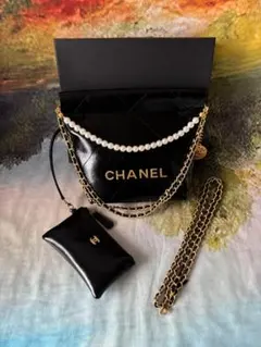 黒 レザー ショルダーバッグ/ハンドバッグ