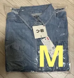 ユニクロC　 デニムリラックス シャツジャケット 　M　ブルー　③