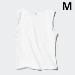 UNIQLO ボートネックノースリーブT ホワイト