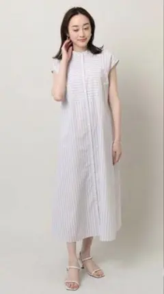 アンタイトル　ストライプシャツワンピース