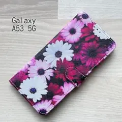 新品■Galaxy a53 5G　手帳型　TPU　クリサンセマム