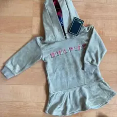 裾ペプラム　パーカーワンピース