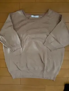 新品　Discoat 五分袖 ニット ベージュのサムネイル