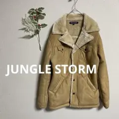 ジャングルストーム 中ボアジャケット【L】ポケット有り スウェード調