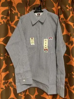 BEN DAVIS ハーフジップシャツ ストライプ Mサイズ