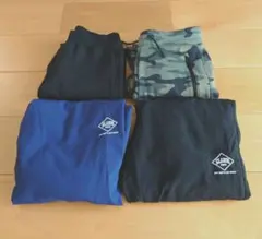 【秋冬】スウェットパンツ 4点セット 迷彩・黒・青