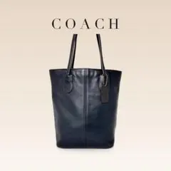 2940 希少カラー COACH オールドコーチ ミニトート 肩掛け 네이비