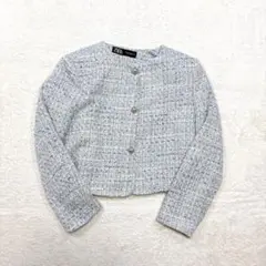 ショートジャケット ノーカラージャケット