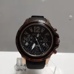 BELAIR ユニセックスクォーツ腕時計 ブラック/ピンクゴールド ラバーベルト