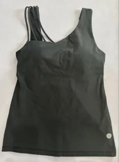 【easy yoga】Ｍサイズ ブラック ヨガウェア アシンメトリー