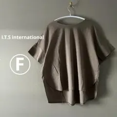 イッツインターナショナル ブラウン半袖 カットソー F 綿　オーバーサイズ
