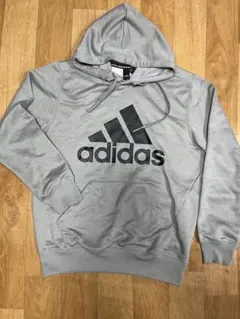 adidas グレー フード付きパーカー J/S