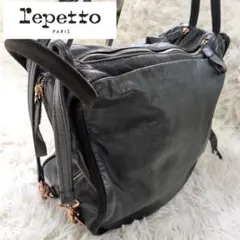 レペット トートバッグ ガブリオレ レザー 3way ショルダー リュック 黒色のサムネイル