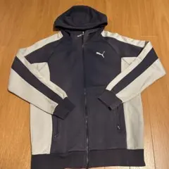 Puma フード付きトレーニングジャケット ネイビー/グレー