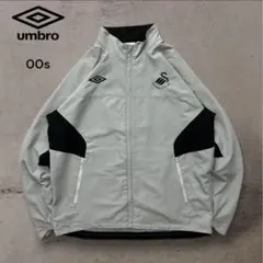 【希少】00sアンブロSWANSEA CITYナイロンジャケット刺繍ロゴテック