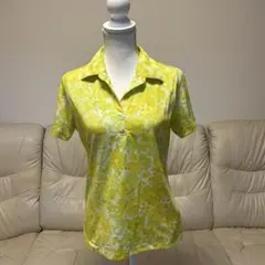78 OPST 花柄 ポロシャツ 半袖 イエロー