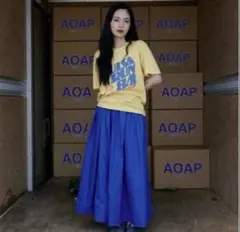 AOAP コットンオックスキュロット 紫 HOSU NAKAMEGURO