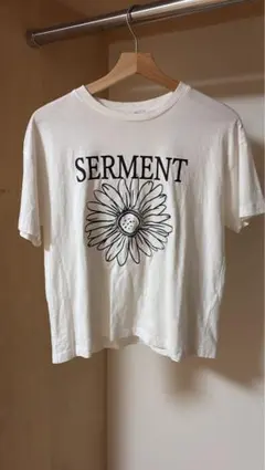 SERMENT 花柄プリント Tシャツ