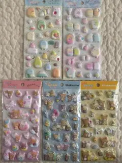 リラックマ　すみっコぐらし もっと！ふにふにシール 5点セット おまけ付き⭐︎
