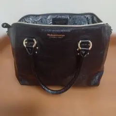 牛革ブラックハンドバッグModaprinciple
