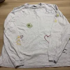 【CPCM】メンズ 長袖 刺繍デザイン スウェット グレー★
