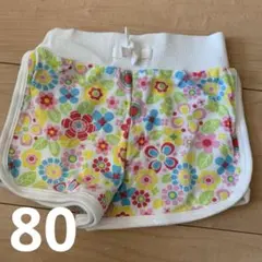 80サイズ　ハーフパンツ　花柄
