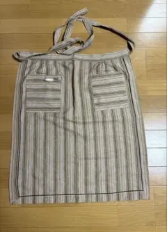 エプロン　前掛け　ボーダー　ストライプのサムネイル