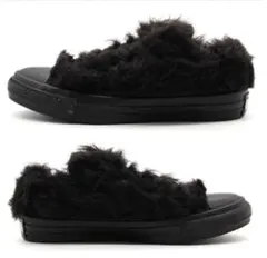 【未使用・美品】CONVERSE ALLSTAR ファー ブラック 24.5