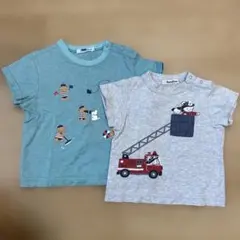 ⭐︎新品未使用　未開封⭐︎ familiar 水色 クマ Tシャツ 90サイズ familiar Tシャツセット 90㎝ 水色 グレー - メルカリ