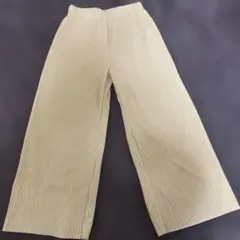 プリーツパンツレディース Lサイズ ウエストゴム ワイドパンツ 新品タグ付き