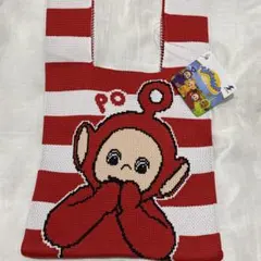 ①①テレタビーズ　ニットトートバッグ　ラウンドワン限定　赤　PO