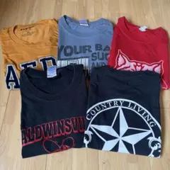 アメリカ古着 XL Tシャツ 5枚セット カラフル A196