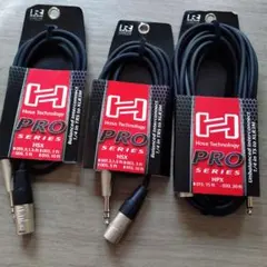 【Hosa】ステレオフォンオス-XLRキャノンオス オーディオケーブル3本セット
