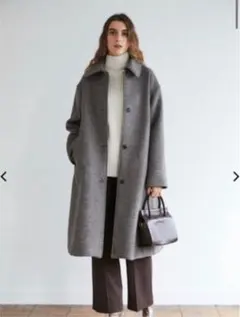 新品未使用　チェック柄コート　moussy