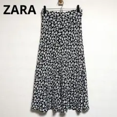 ZARA【美品】フレアスカート　花柄　総柄　キレイめ【Sサイズ】