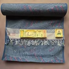 未使用 本場結城紬 反物 紺地 伝統工芸品 - メルカリ
