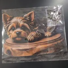 ハンドメイド 刺繍 ヨークシャテリア 犬 うちの子 バッグチャーム