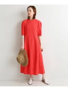 IENA サッカーギンガムデザインワンピース