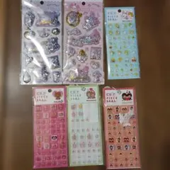キラキラ装飾シール 6パック Kuromi My Melody
