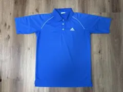 【美品】adidas ポロシャツ ブルー 半袖のサムネイル