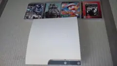 PS3 本体 CECH-2500A ホワイト ソフト4本付き(コントローラなし)
