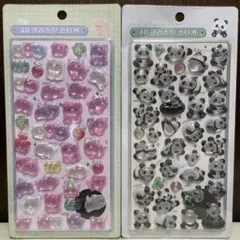 3Dドロップシール / ブタ / パンダ / 2枚セット / 海外製②