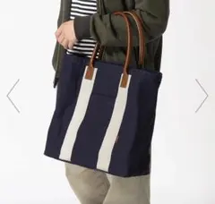 otias オティアス トートバッグ A4 9号帆布パラフィン加工 ネイビーのサムネイル