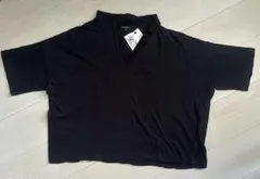 pas de calais スキッパーポロシャツ ブラック　新品　未使用のサムネイル