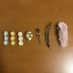 k*d様 ヘアアクセサリーセット 花・羽デザイン