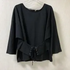 Bou Jeloud 黒 レースアップ カットソー新品タグ付き 秋冬